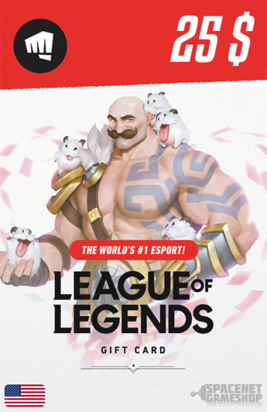 League of Legends RP Card $25 USD [NA]